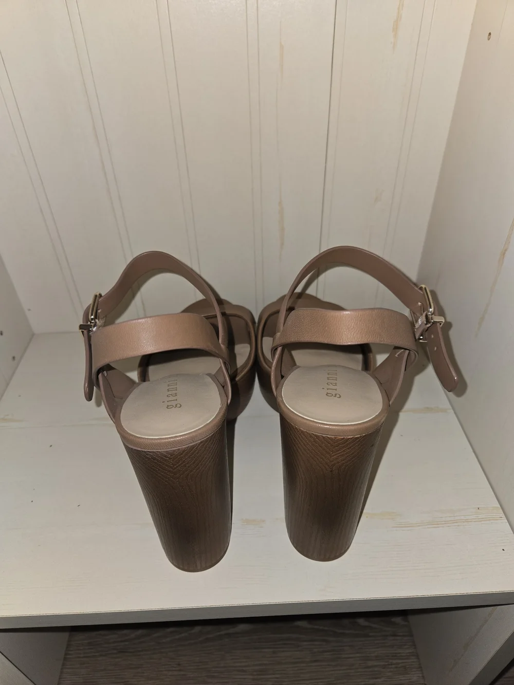 Gianni Bini Platform Block Heel Sandals in Brown